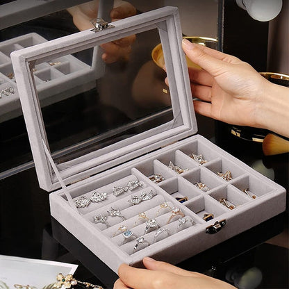 Portable Jewelry Organizer Box With Lock